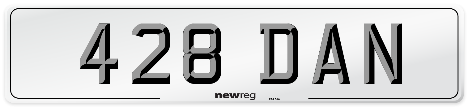 428 DAN Number Plate from New Reg